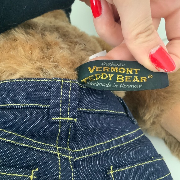 Vintage 2010 Biker VERMONT TEDDY BEAR Authentic Made in Vermont 15 Inches EUC - Picture 16 of 16